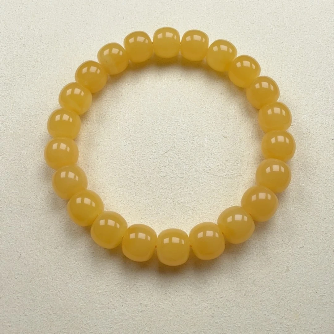 手串蜜蜡未镶嵌10+焦皮料鸡油红精工老型手串