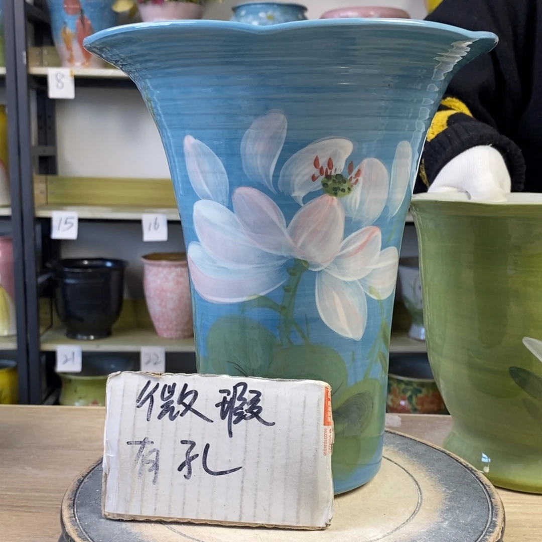景德镇手工手绘陶瓷花盆