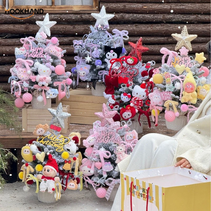 2025新款KT圣诞节装饰店铺开业场景布置装扮摆件旋转八音盒