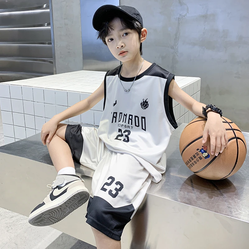 男童篮球服夏装套装中大童薄款背心坎肩运动休闲儿童篮球衣训练服