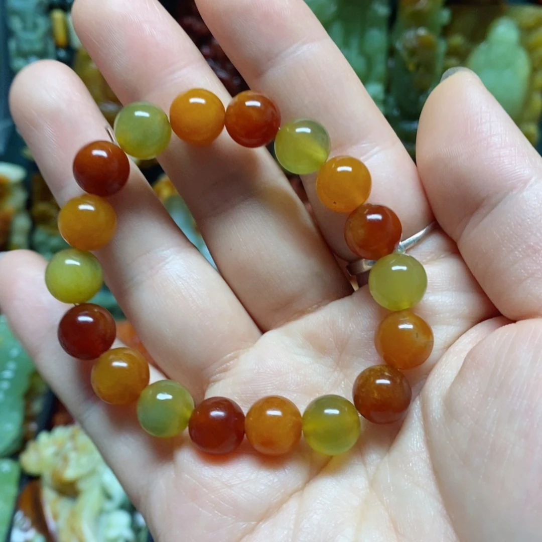 未镶嵌蛇纹石玉手链