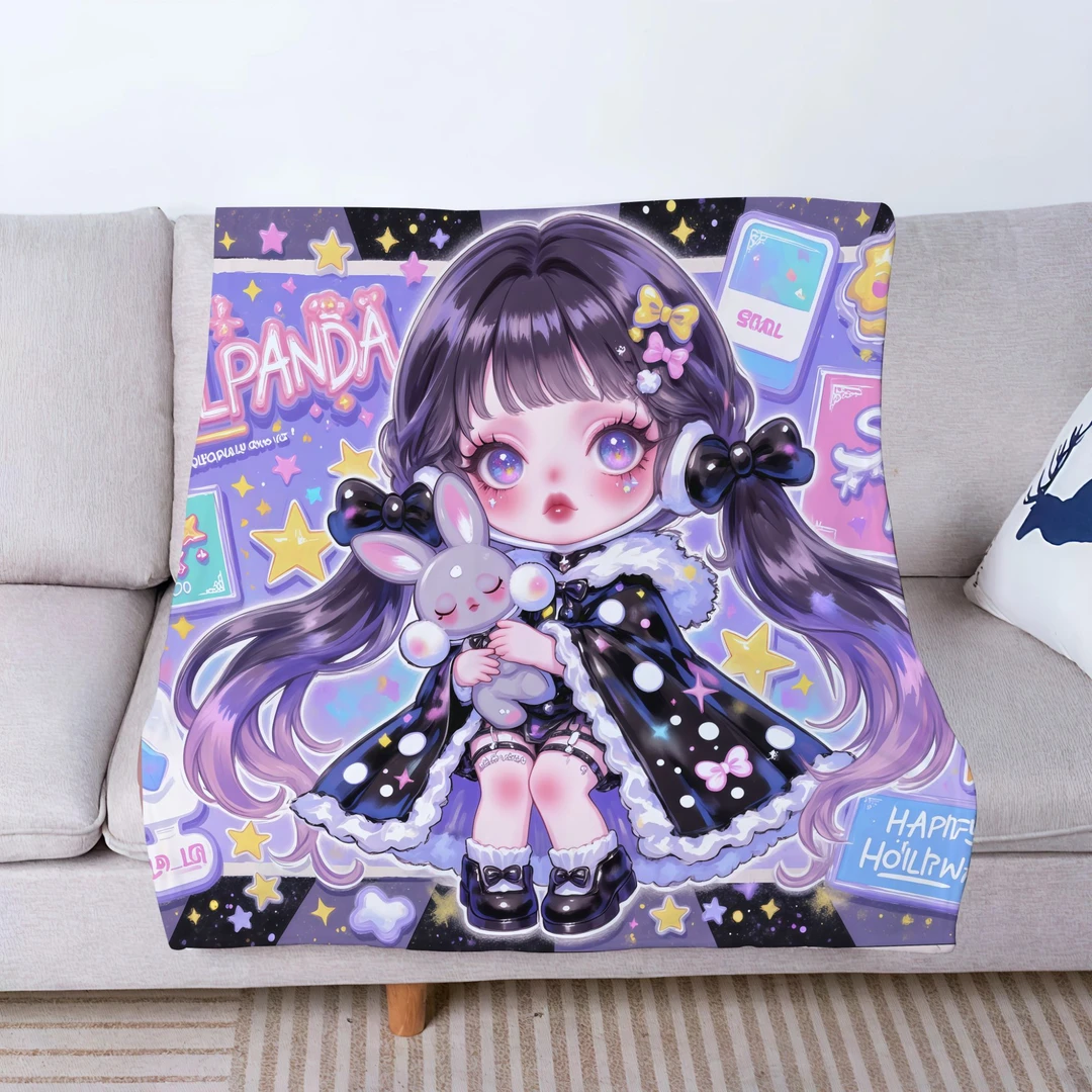 【1米5秋冬厚毛毯！大克重柔软布料！双层锁边随便洗】大部分图当天发