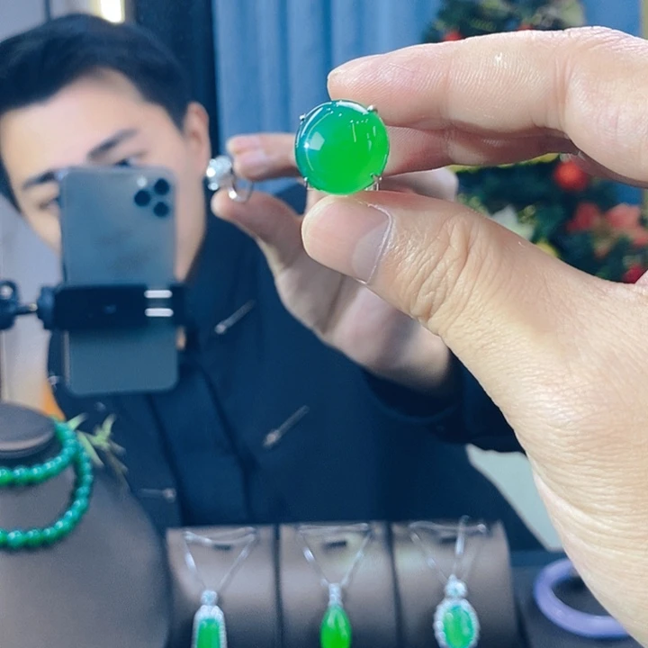 玛瑙/玉髓吊坠(不含链)银S925镶嵌