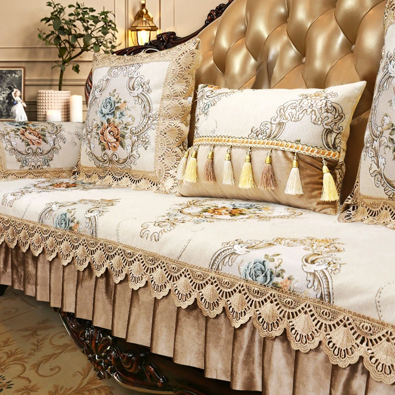 索菲娜沙发垫四季通用2025新款欧式沙发坐垫轻奢高级感防滑垫定制