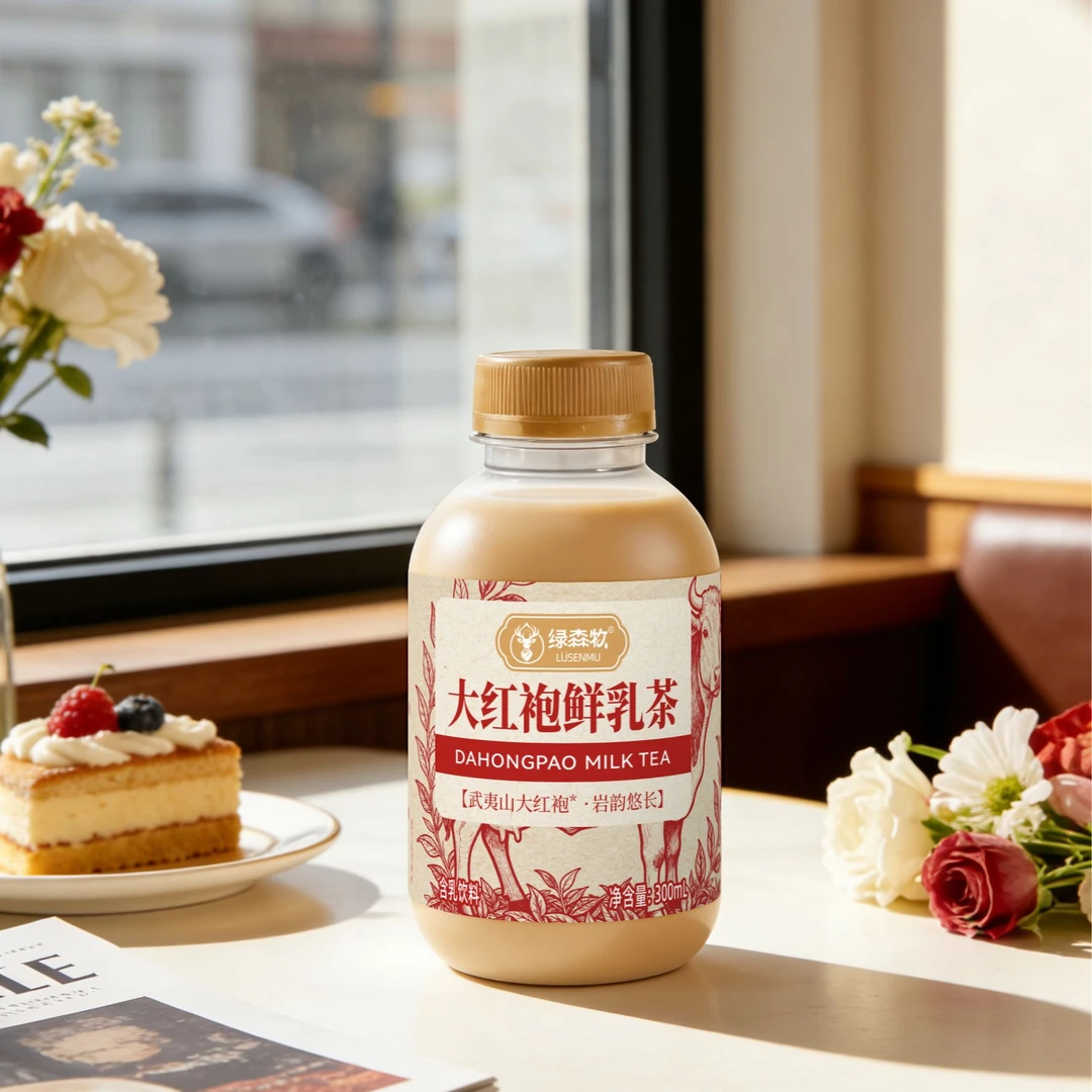 健桥绿森牧大红袍鲜乳茶300mL真牛乳真茶