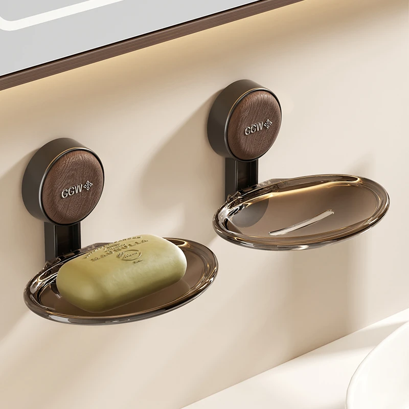 橱明星中古风吸盘皂盒家用浴室沥水肥皂收纳架沥水置物架