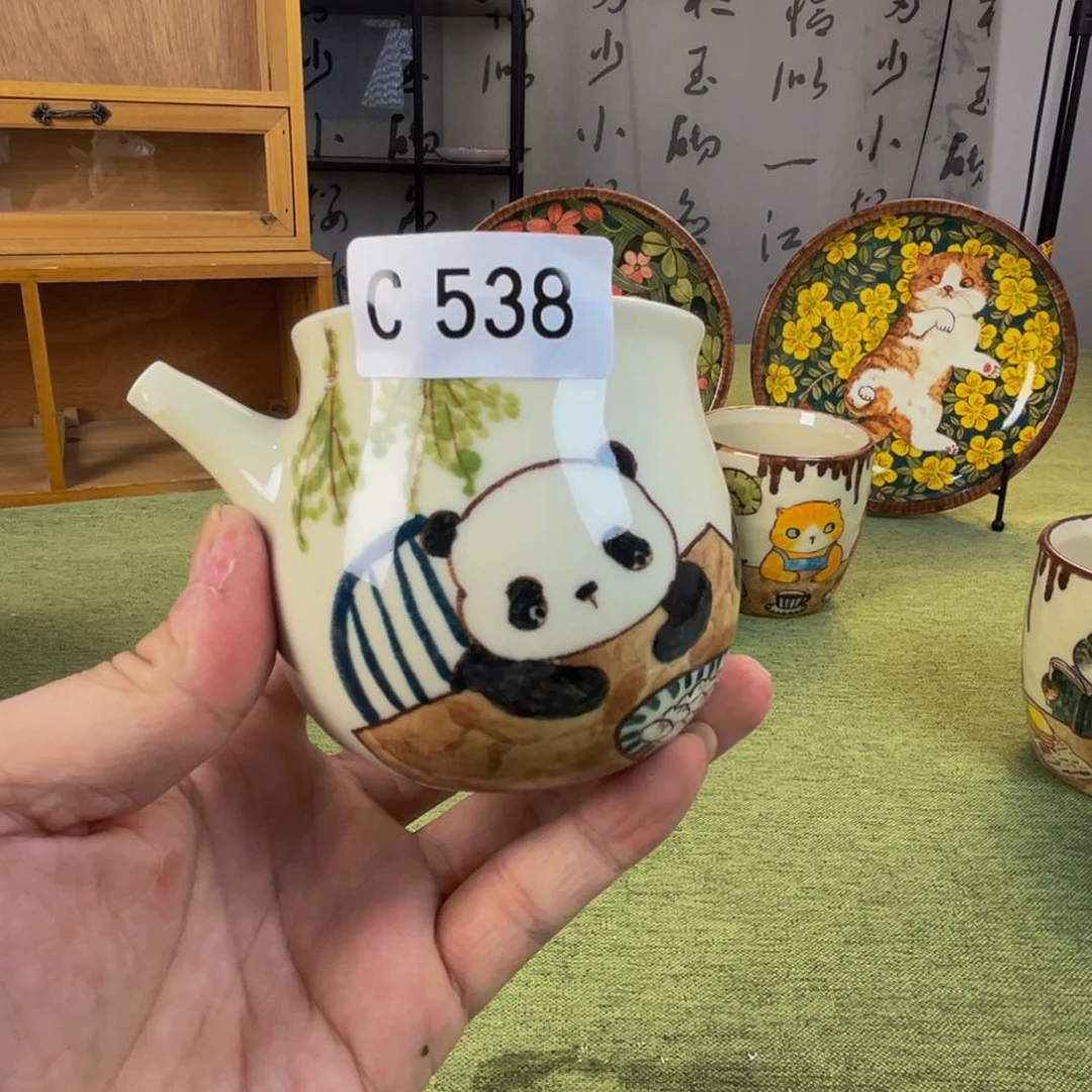 【闪购商品】摆件如**随桃园山房高温釉下彩