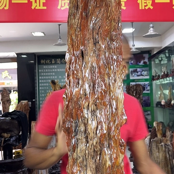 缅甸天然树化玉摆件