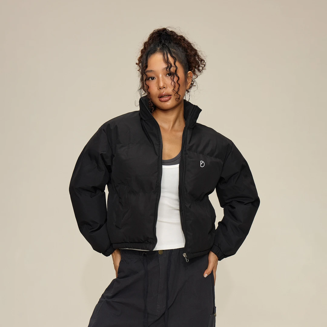 SMILE DDD短款休闲棉服冬季美式辣妹嘻哈街头保暖棉加厚冬款外套