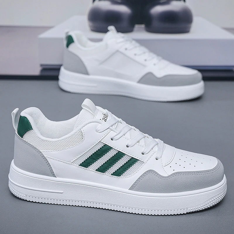 男鞋2025夏季透气新款男士休闲运动鞋潮百搭软底轻便鞋子潮流板鞋