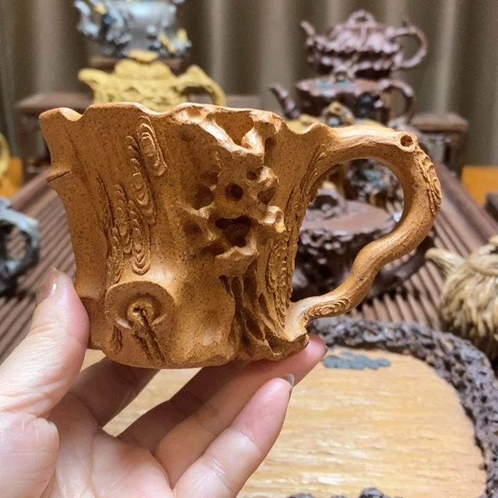 紫砂茶壶纪*全手工制作松桩杯