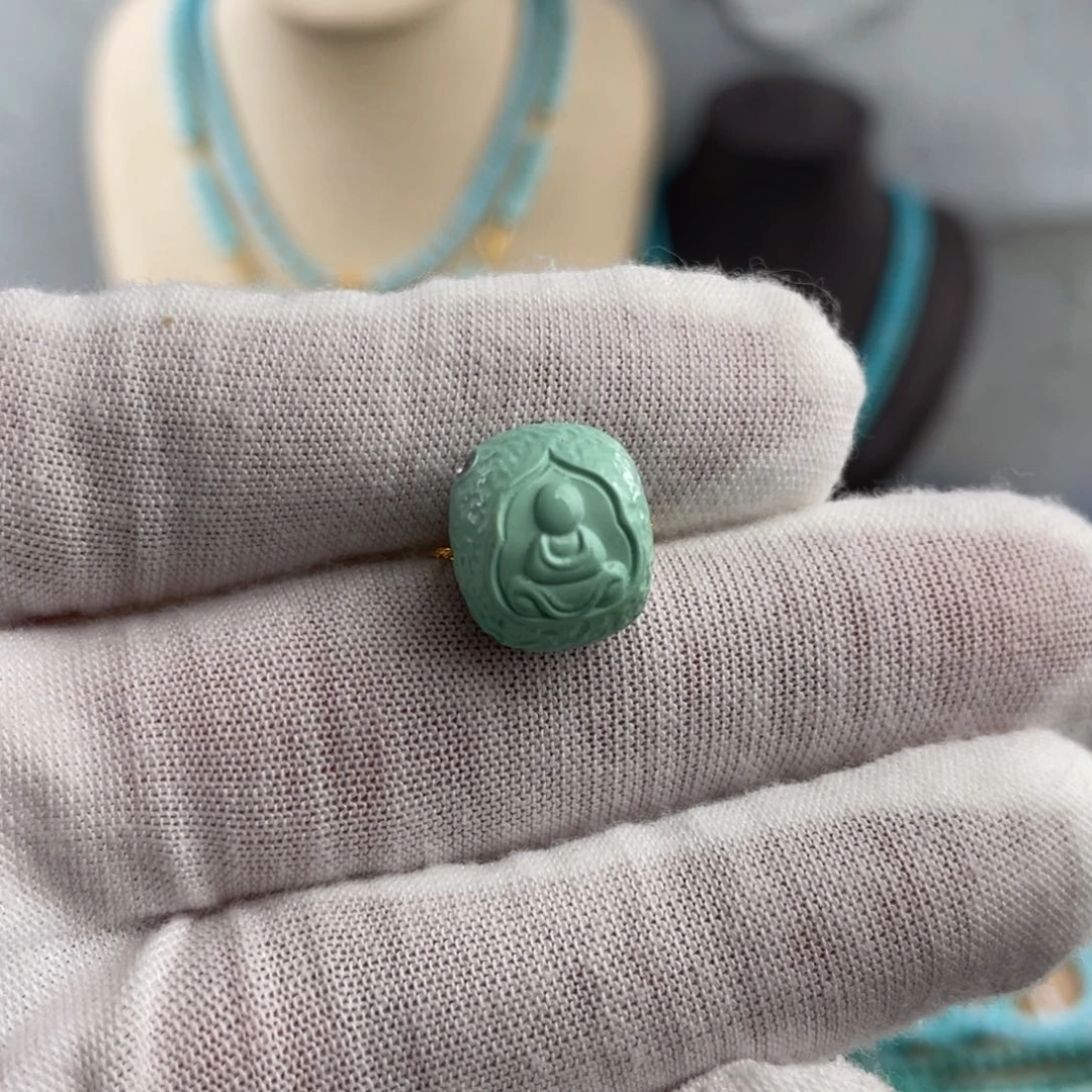 绿松石手链未镶嵌无相珠卡13+