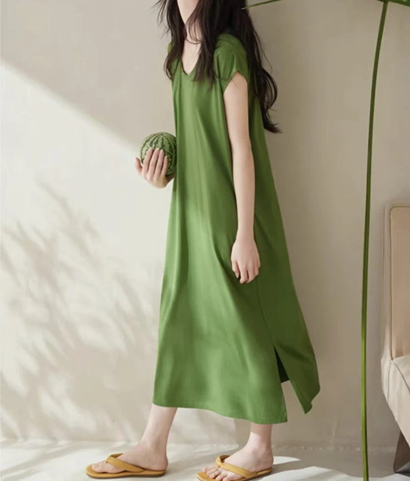 甲壳虫外贸家居服坎袖裙