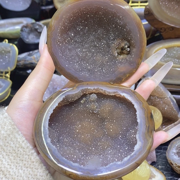未镶嵌珠宝半成品紫晶紫啵啵盆