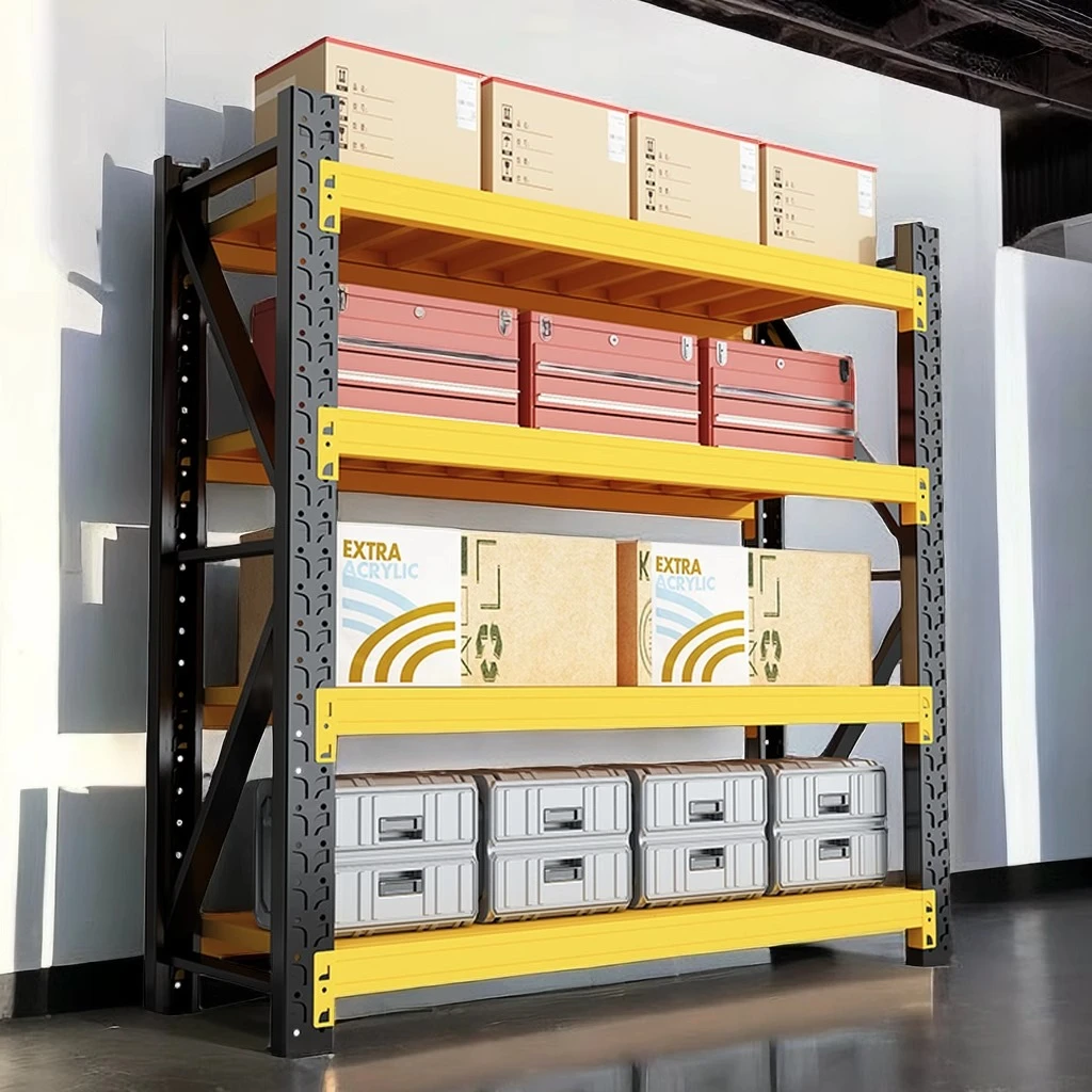 加厚仓储货架多层置物架家用超市快递角钢制收纳展示柜重型储物架