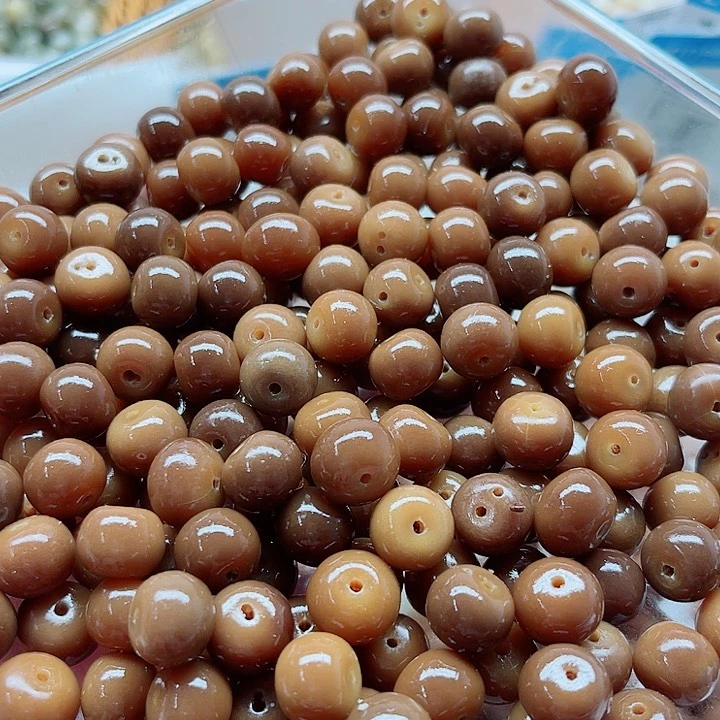 白玉菩提手串13风化苹果120颗