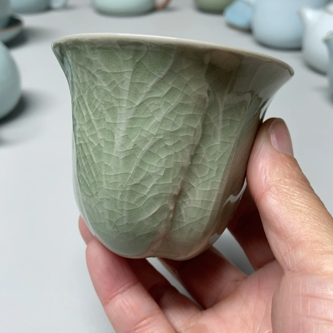 赵琳豆绿支钉百财杯带礼盒