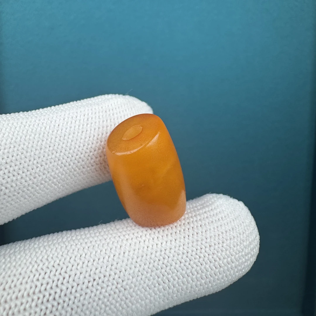 K1460天然原矿蜜蜡 老蜡马蹄珠13.2*21.8mm支持复检假一罚十