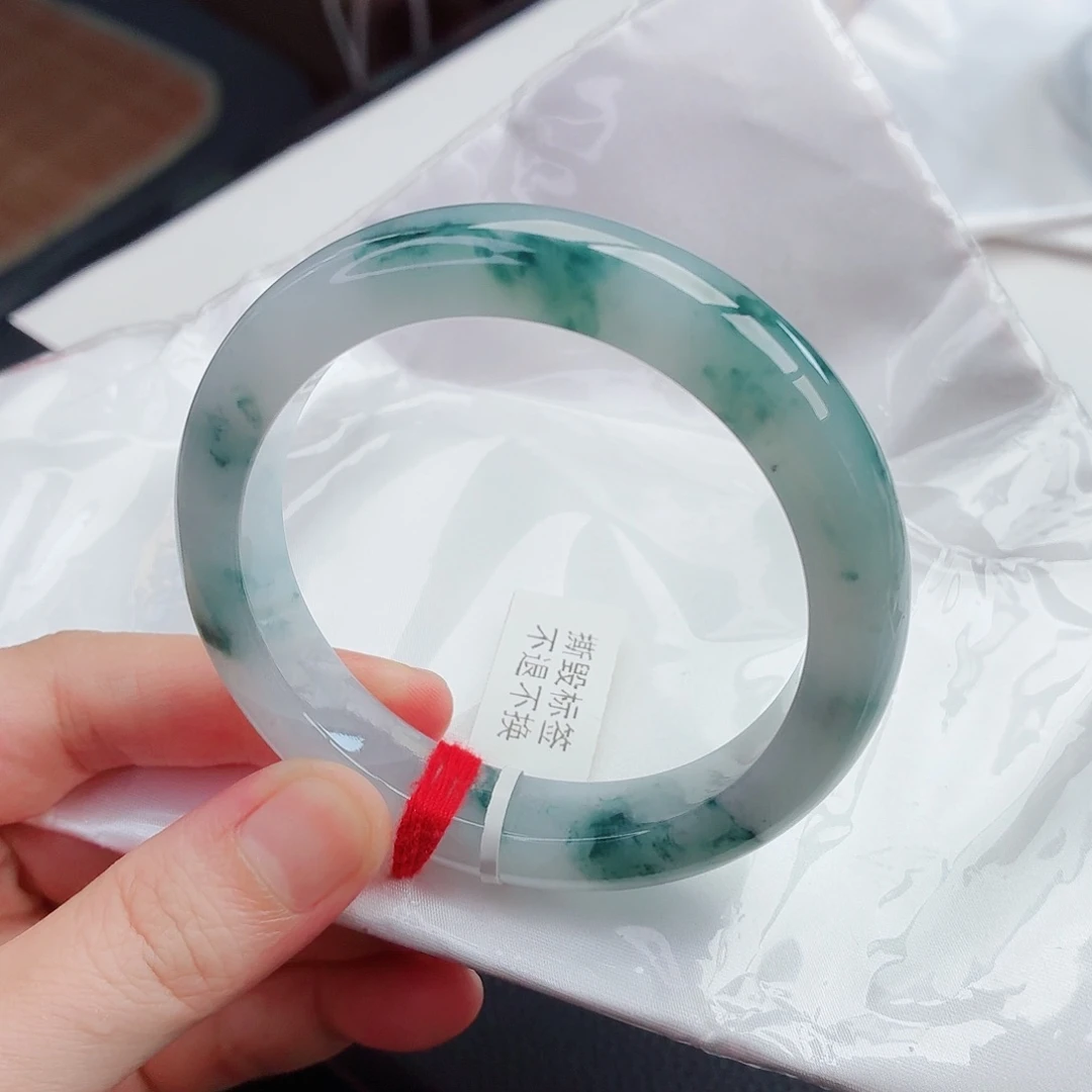 翡翠未镶嵌手镯8号-59圈口