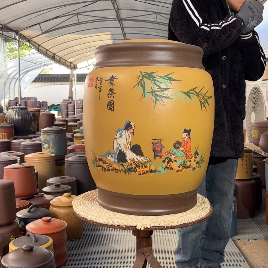 茶叶罐紫砂45 饼茶叶罐