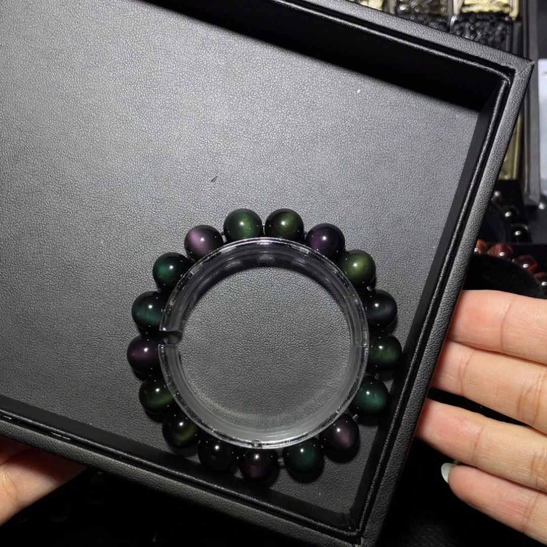 A***子黑曜岩未镶嵌手链