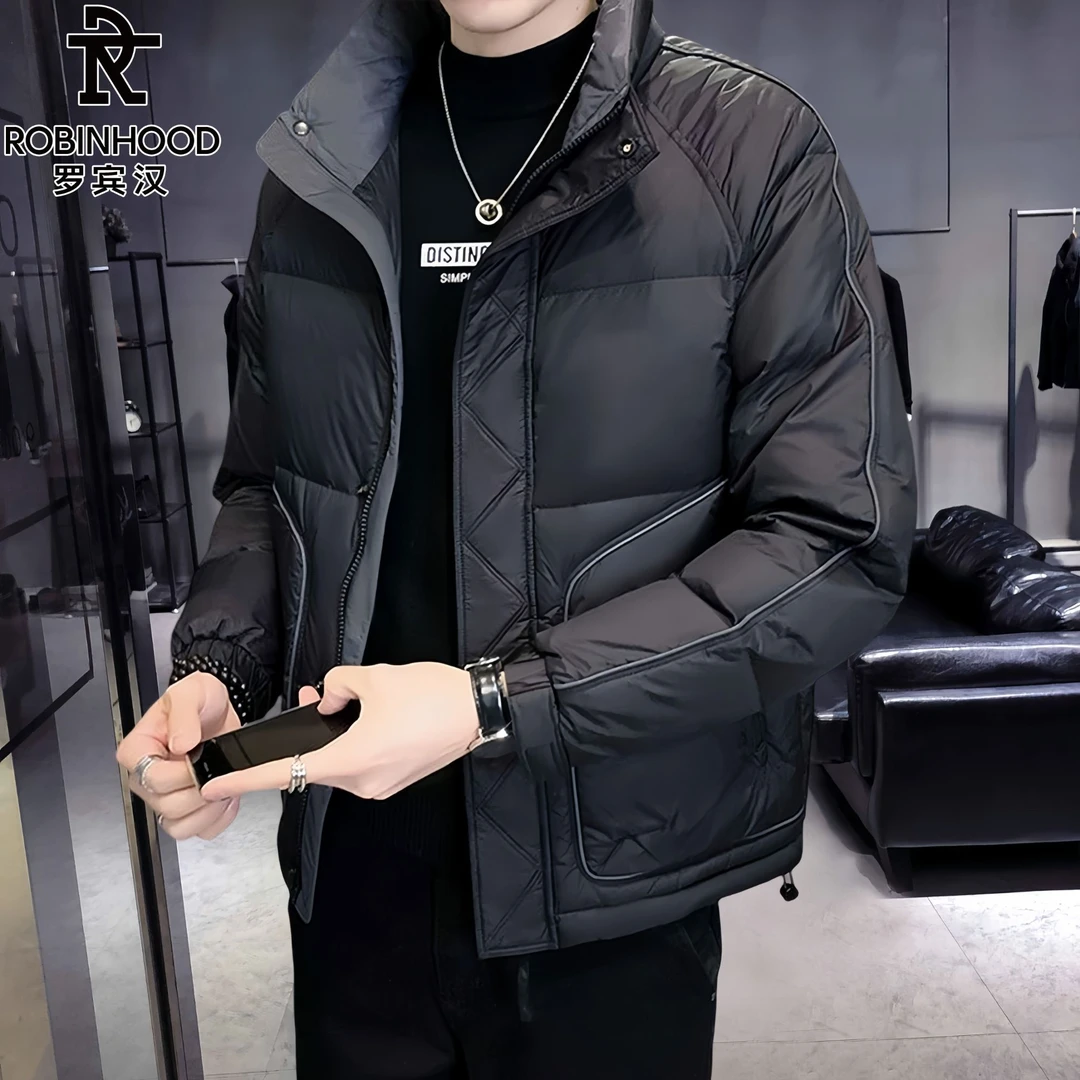 罗宾汉/ROBINHOOD立领棉服男士冬季加厚潮流帅气保暖外套防寒上衣