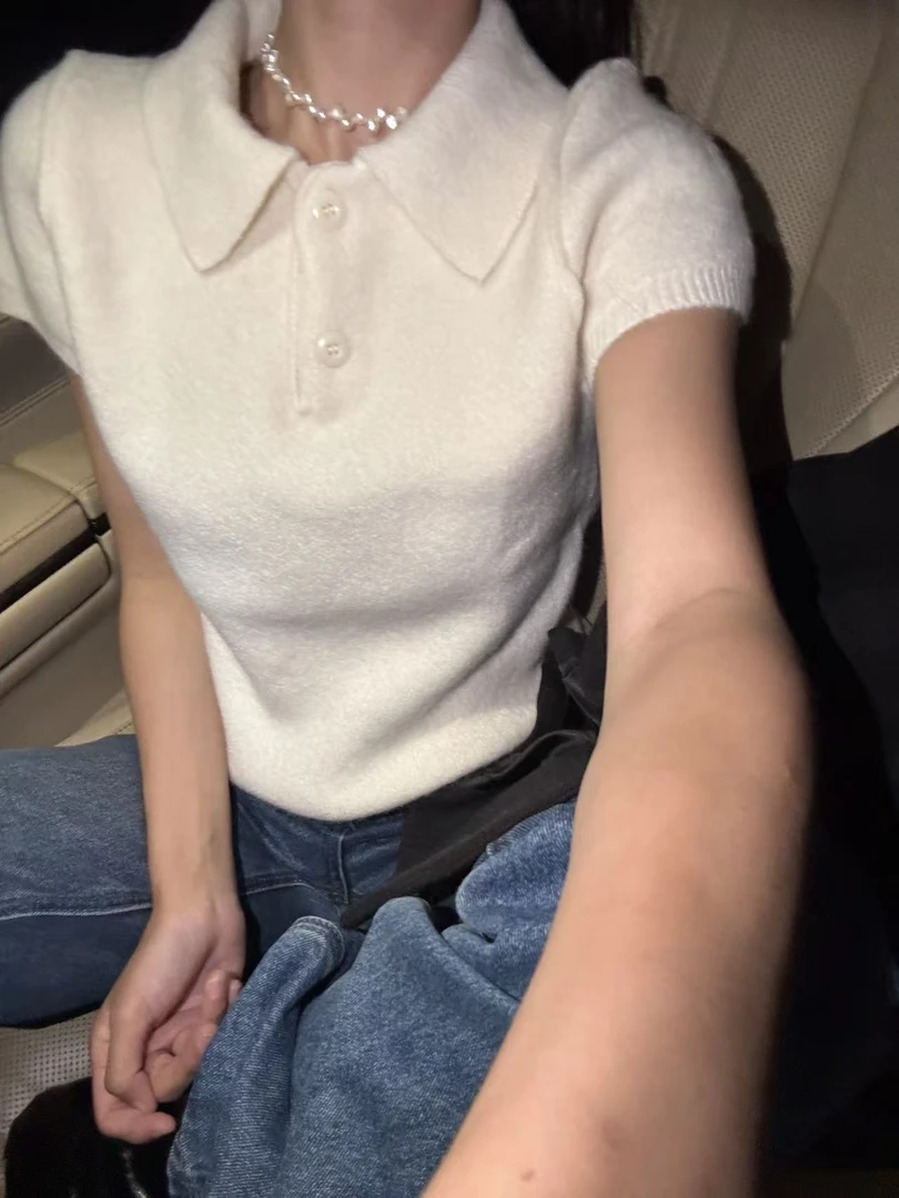 韩系纯色针织毛衣