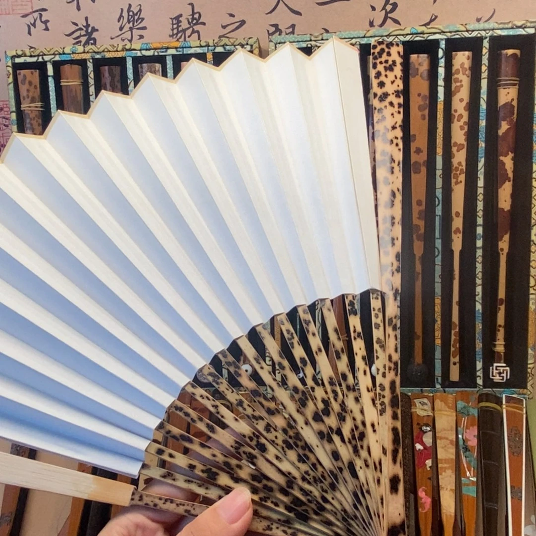 扇子福利款豹纹三合青