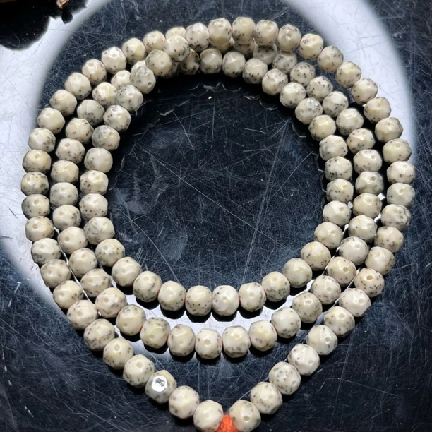 银标6.7小方块玉化大留白星月菩提手串S6.7FKYHLB