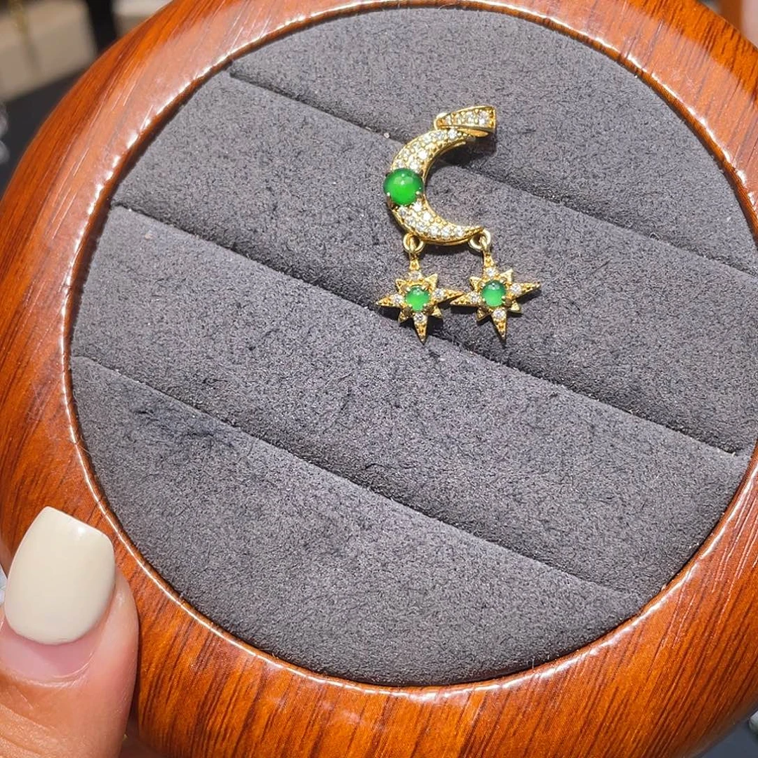 翡翠银S925镶嵌颈饰