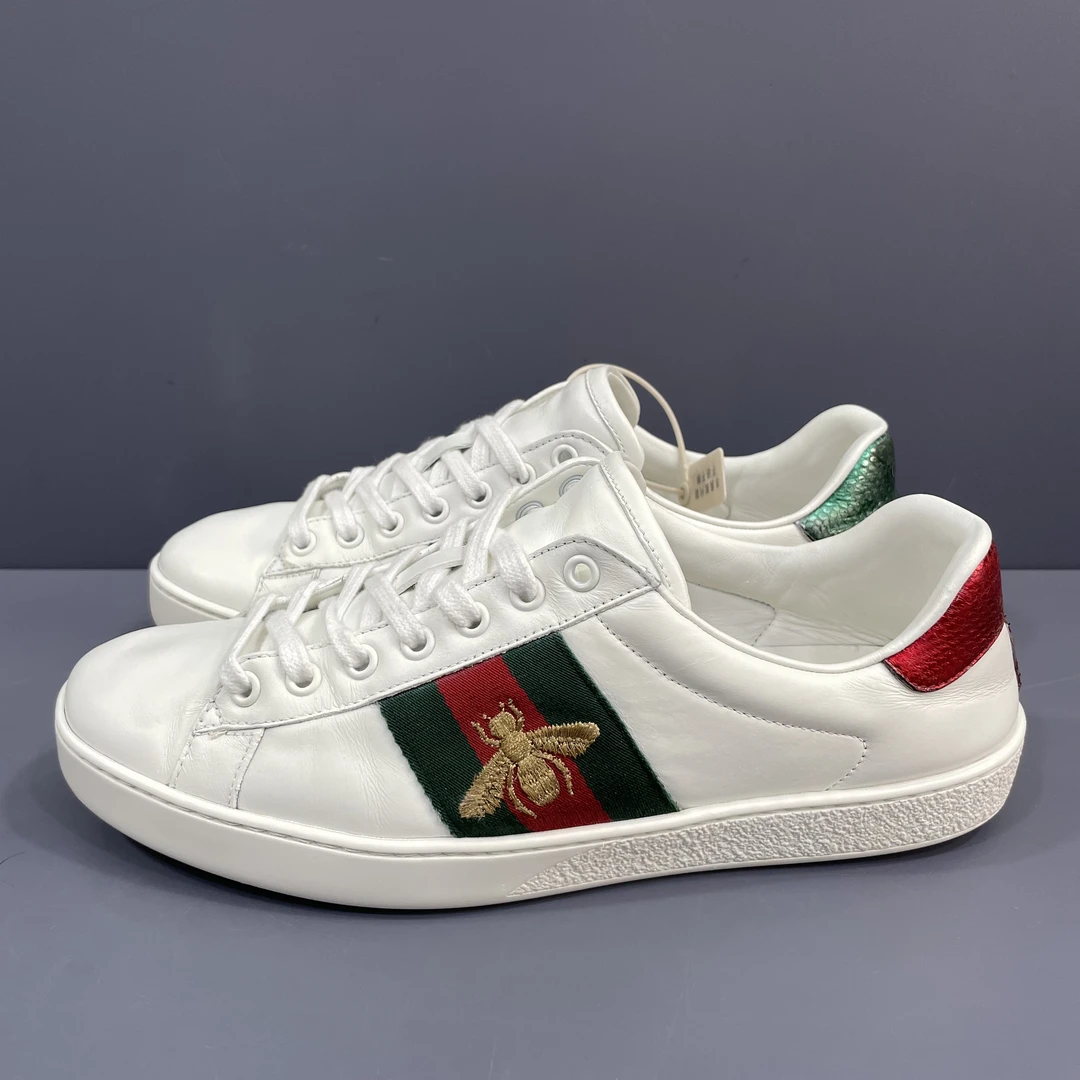 95新 GUCCI/古驰 40码 Gucci古驰 小蜜蜂板鞋 休闲鞋