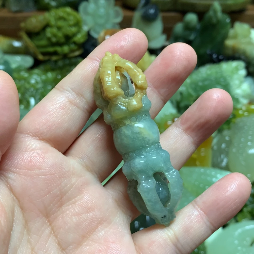 未镶嵌岫玉手把手把