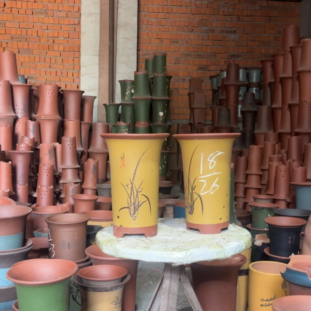 全部花苞紫砂花盆