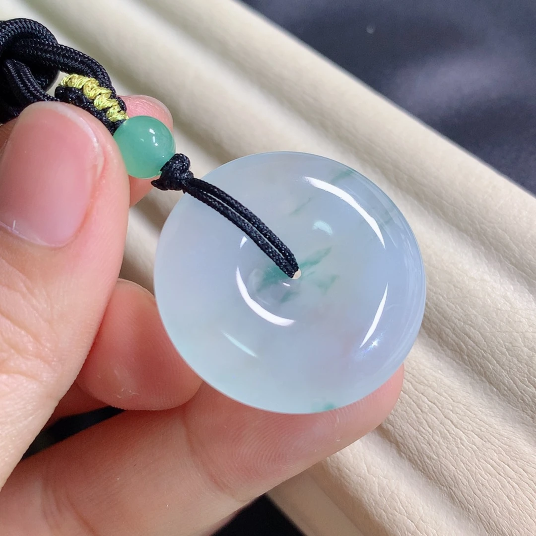 翡翠未镶嵌颈饰天然缅甸a货翡翠平安扣