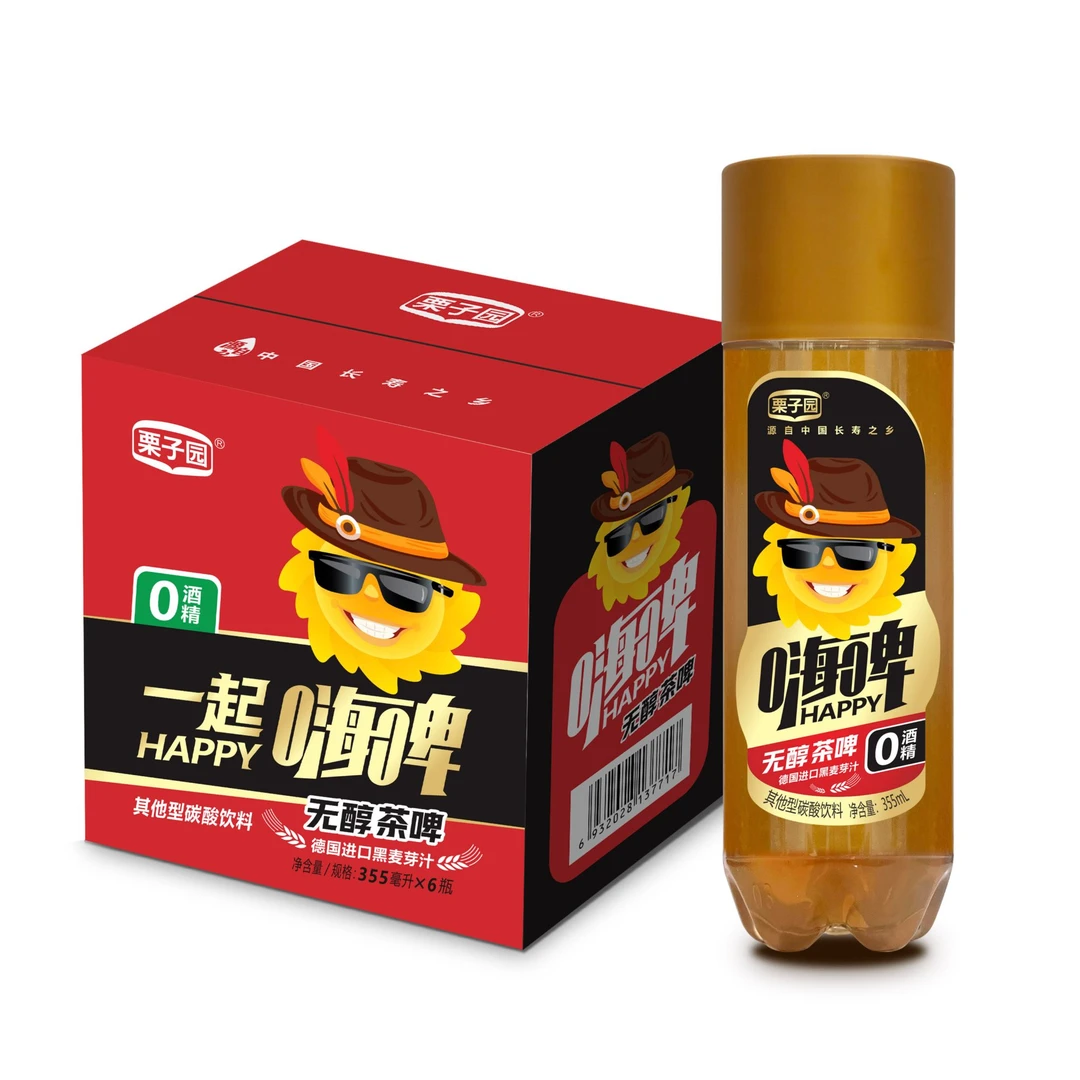 无醇茶啤饮料时刻|零酒精|进口黑麦啤酒|蜂蜜|绿茶粉355ml*6瓶