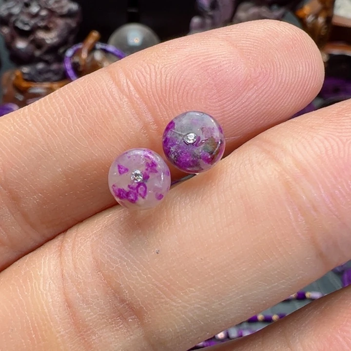 苏纪石（舒俱来）耳钉未镶嵌