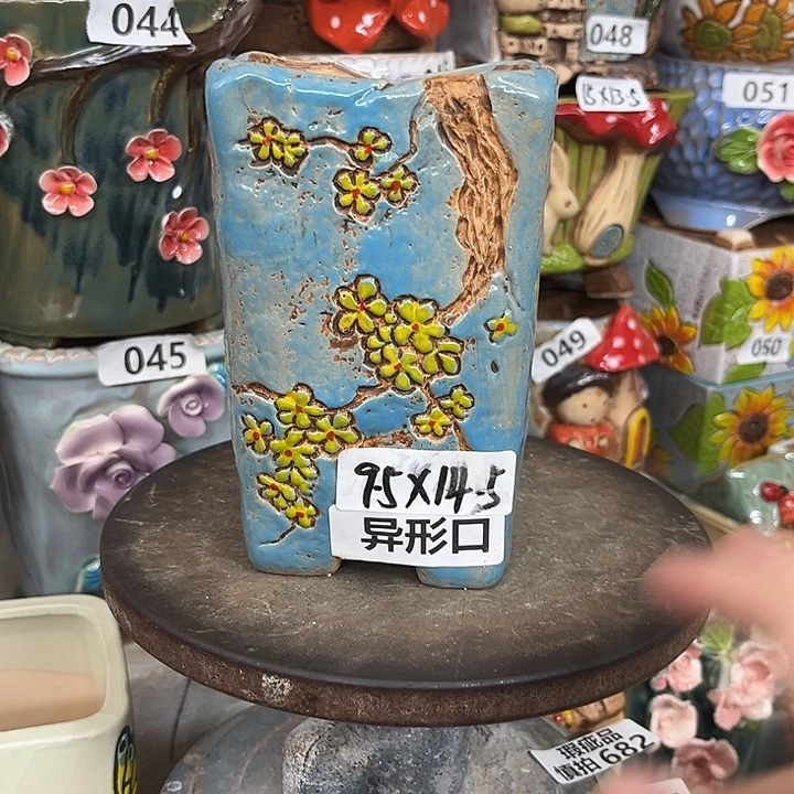 紫砂花盆粗陶材质多肉花盆