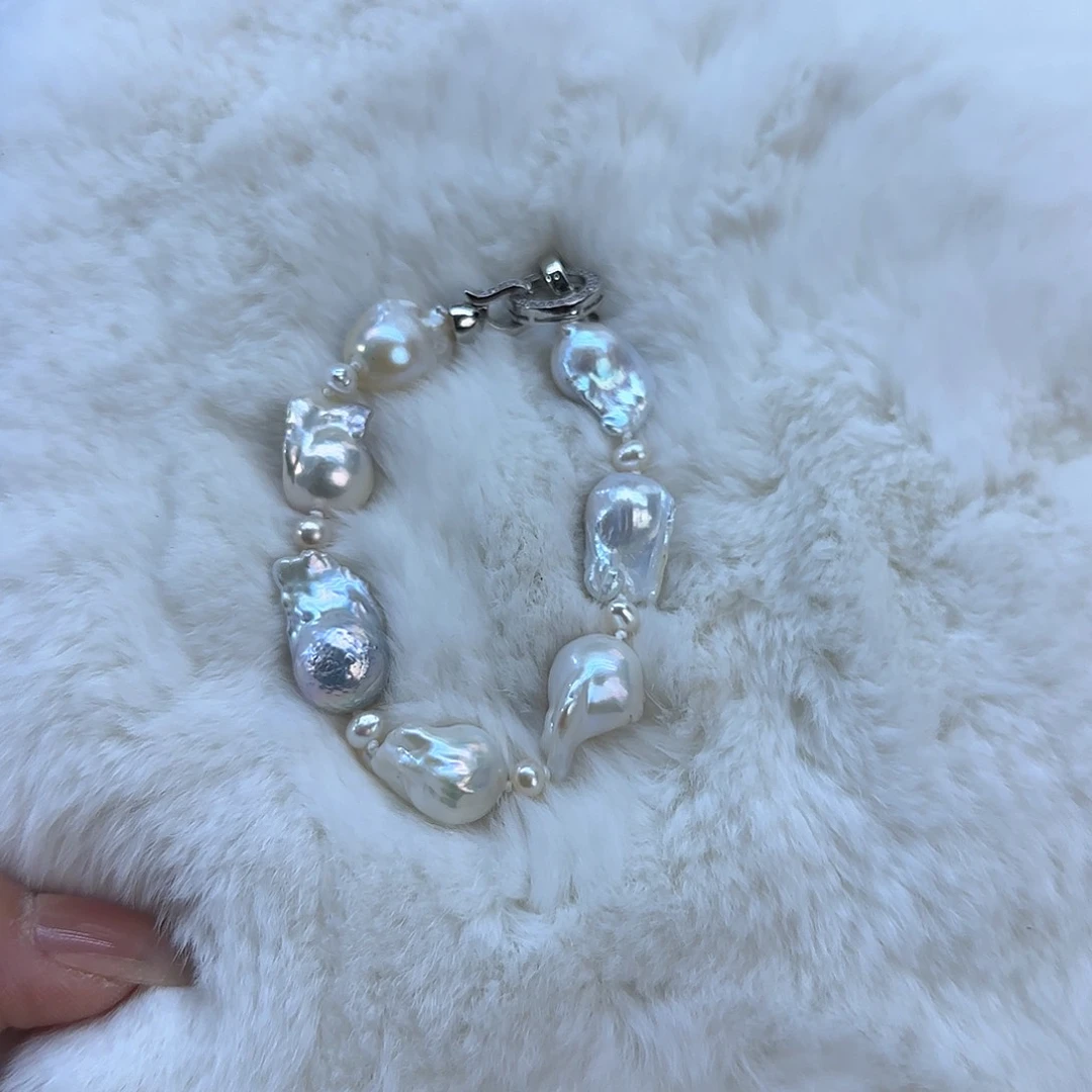 未镶嵌项链定制608淡水珍珠大***?