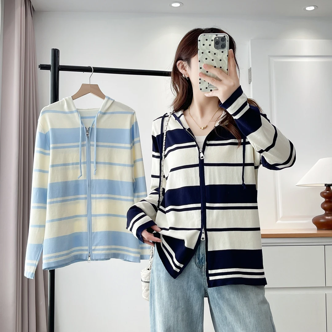 小薇大码女装110-200斤秋季新款休闲宽松显瘦遮肉减龄连帽开衫