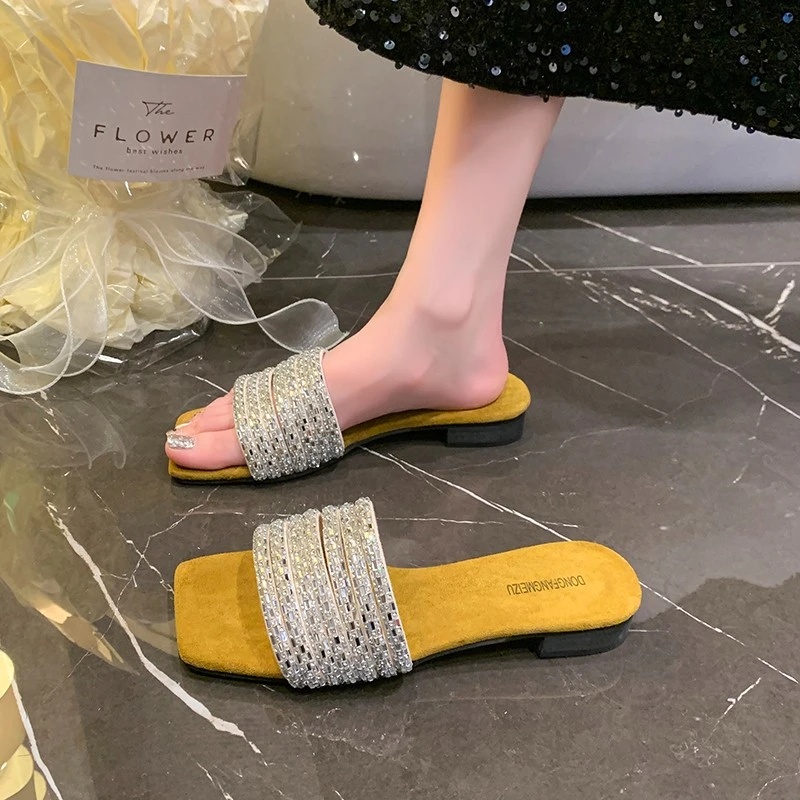 法式凉拖鞋外穿出夏季2025新款爆款百搭仙女网红款凉拖鞋高跟鞋女