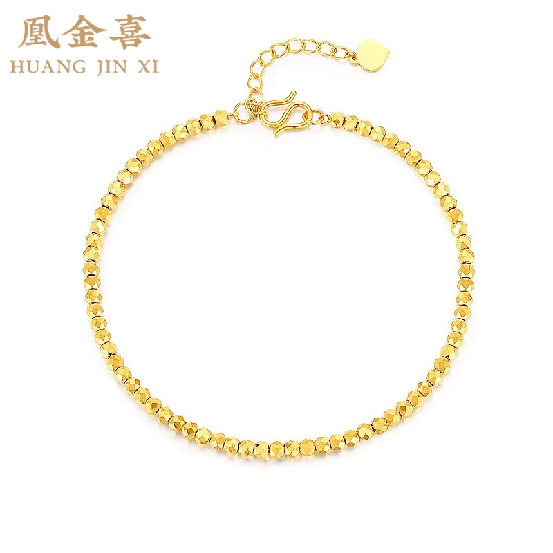 31【618好物节】爆闪蹦迪珠手串送爱人珠宝礼物时尚轻奢款足金999