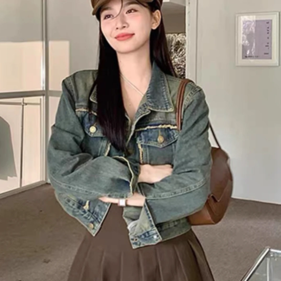 【小依专享】W5330027B新品国风女士牛仔外套 0027