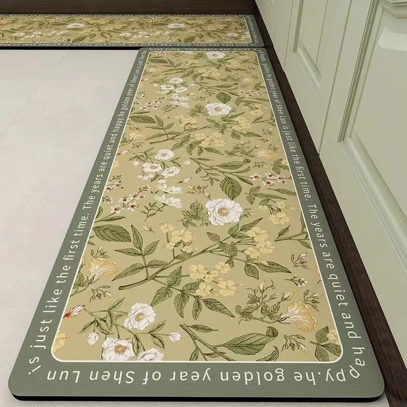 玄关客厅走廊阳台满铺厨房飘窗吸水吸油防滑耐磨硅藻泥地垫轻奢