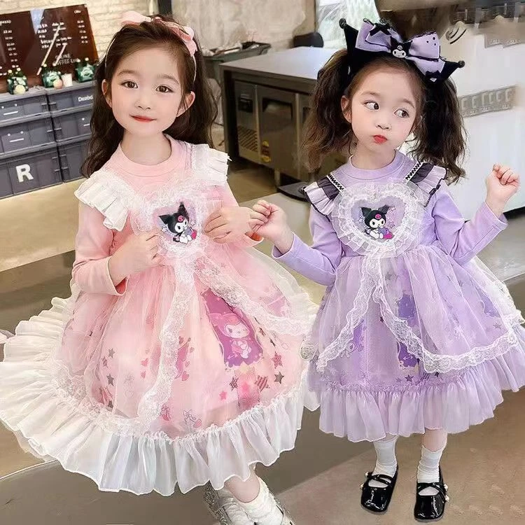 洛丽塔儿童洋气蓬蓬裙连衣裙2新款女童库洛米公主甜美裙子