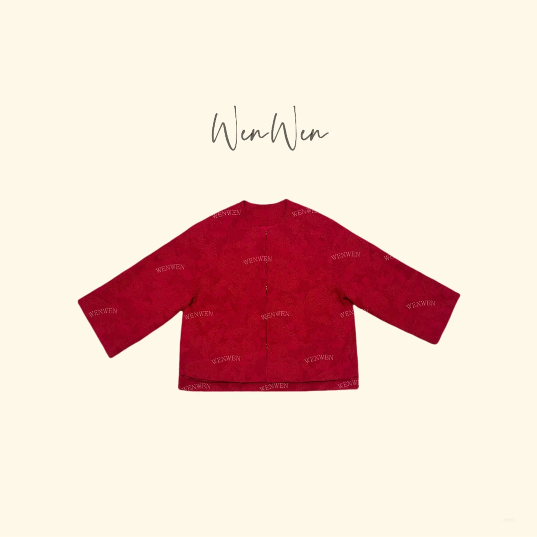 WENWEN-高定【“腰果花”25早春高级提花复古时尚宽松外套】WT0276