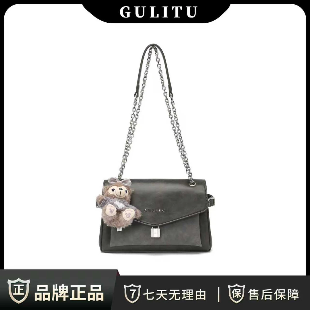 新款时尚百搭链条优质小方包单肩斜挎女包-66143