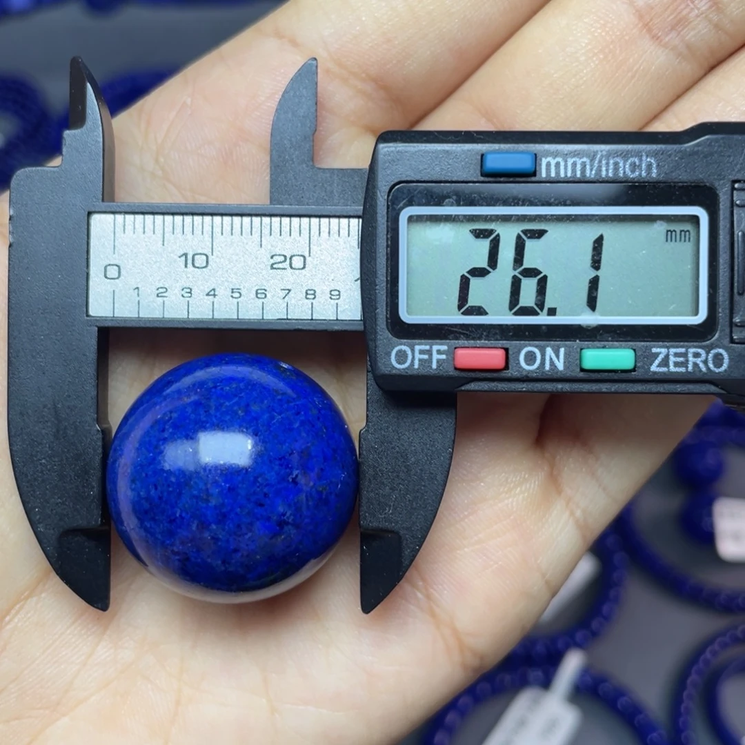 青金石未镶嵌26mm单珠配饰
