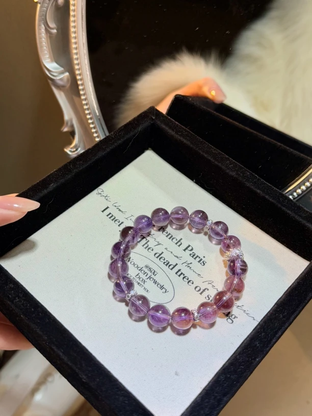 天然巴西紫手串冰透清冷感10.5mm