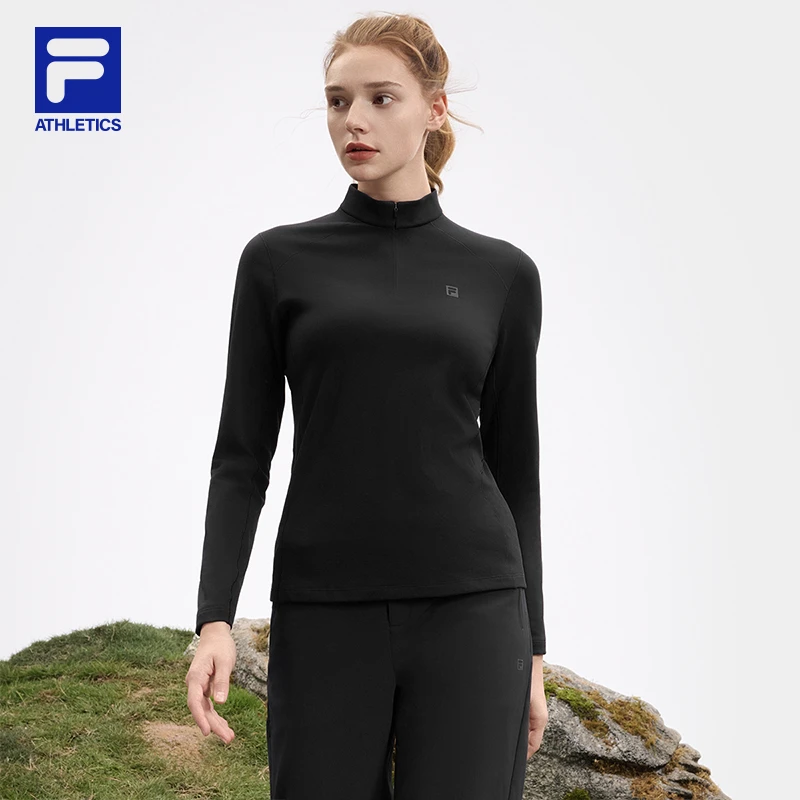 Fila/斐乐女士春新款【时尚休闲百搭舒适】针织长袖上衣跑者美学