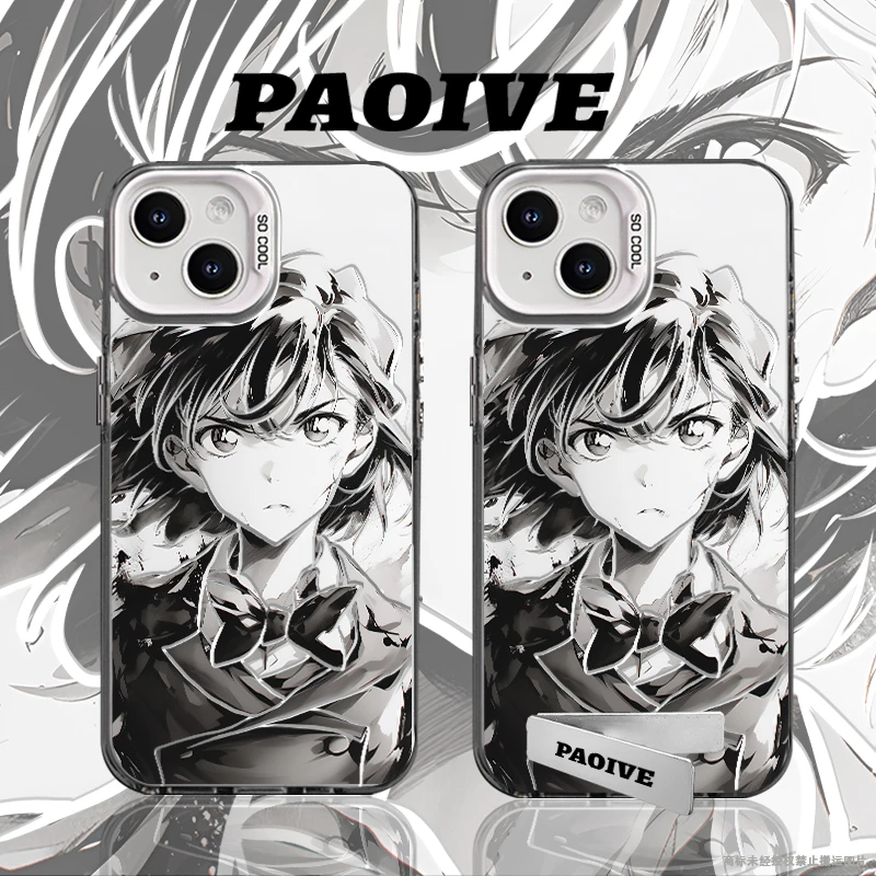 灰原哀适用苹果华为vivoiPhone小米三星防摔彩银手机壳